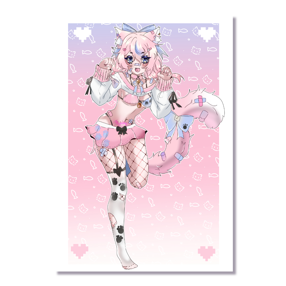 Felinyara Meow A3 Poster