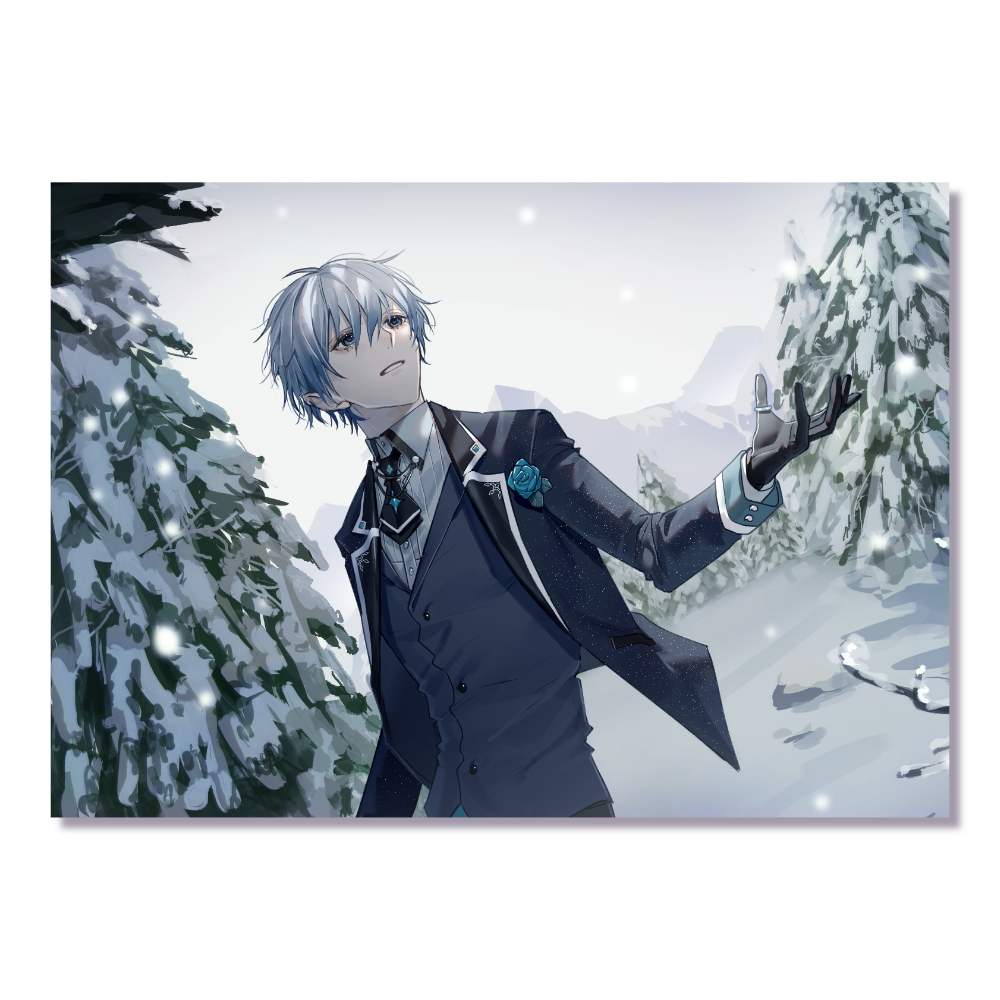 Cryo snowy mountains A3 Poster