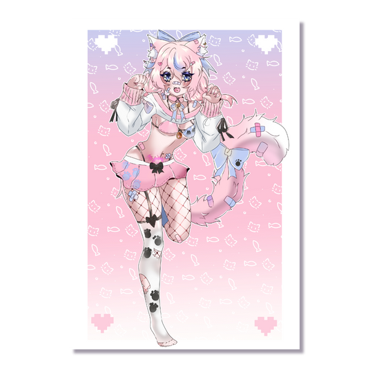 Felinyara Meow A3 Poster